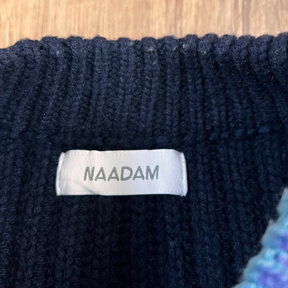NAADAM Wool Cashmere Ombre Crewneck Sweater Blue XS - Picture 7 of 11